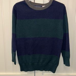 The Children’s Place Boys’ Green and Navy Block Stripe Sweater